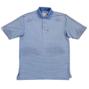3/$20 Tehama Blue & White Striped Polo Shirt